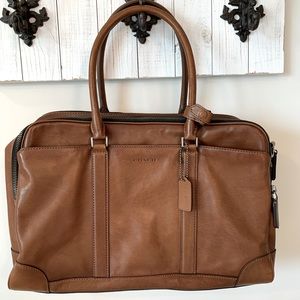Coach Bleecker leather weekend travel bag.